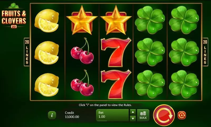 Main Screen Reels - Fruits & Clovers Playson Slots Game