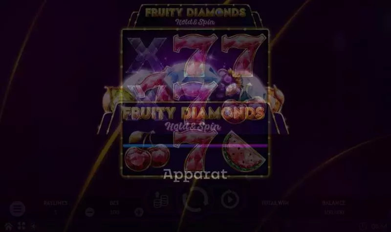 Introduction Screen - Fruity Diamonds Apparat Gaming Slots Game