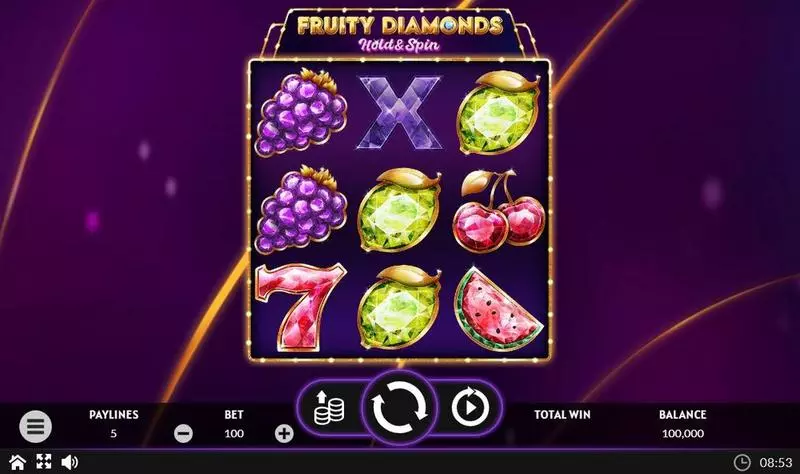 Main Screen Reels - Fruity Diamonds Apparat Gaming Slots Game