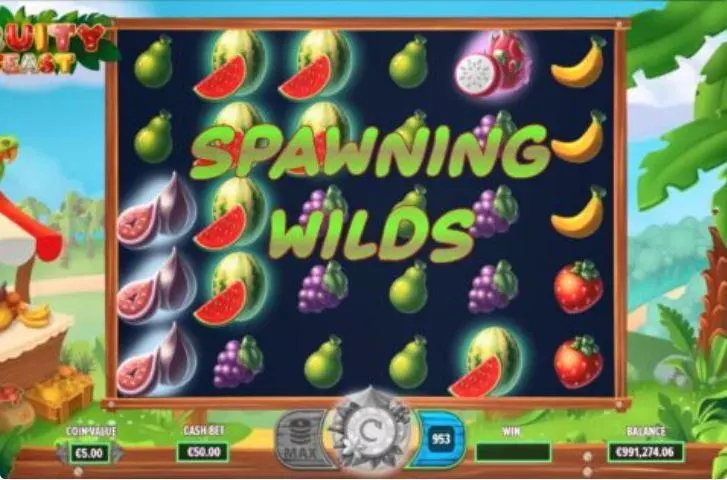 Main Screen Reels - Fruity Feast Dragon Gaming Slots Game