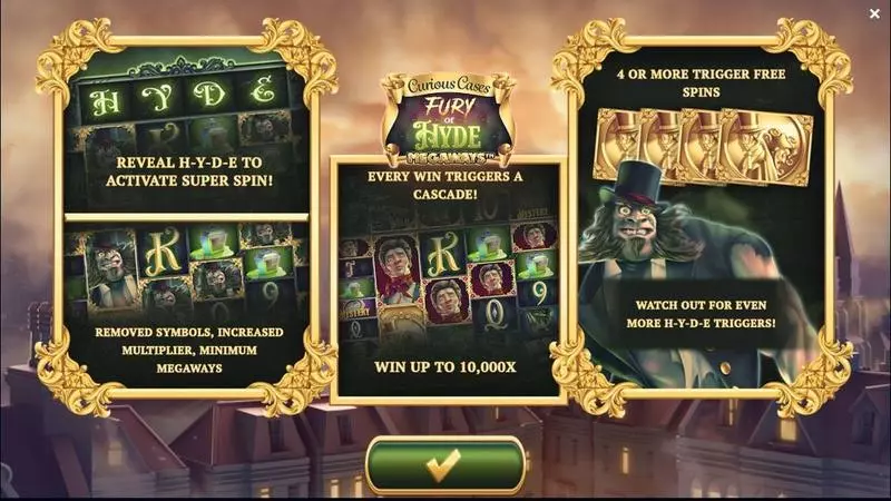 Info and Rules - Fury of Hyde Megaways Jelly Entertainment Slots Game