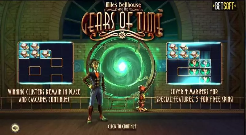 Info and Rules - Gears of Time BetSoft Slots Game