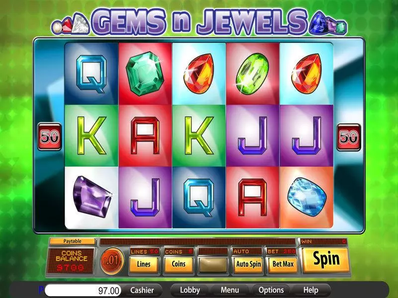 Main Screen Reels - Gems n Jewels Saucify Slots Game