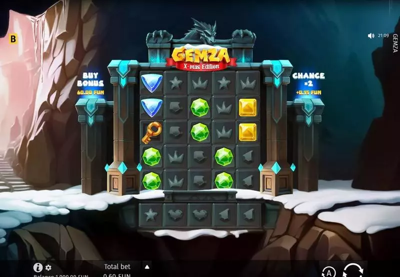 Main Screen Reels - Gemza X-mas BGaming Slots Game