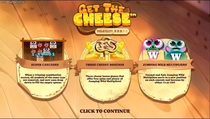 Info and Rules - Get The Cheese Hacksaw Gaming Slots Game