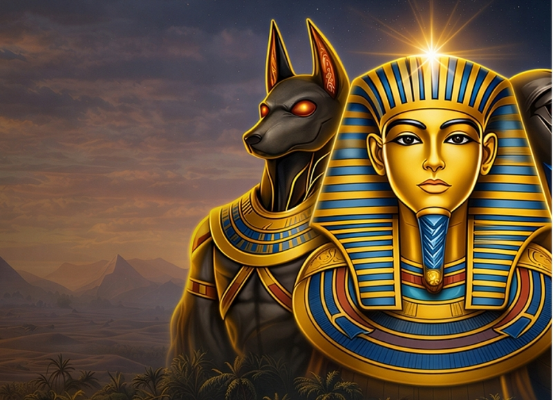 Introduction Screen - Giza’s Portals Tom Horn Gaming Slots Game
