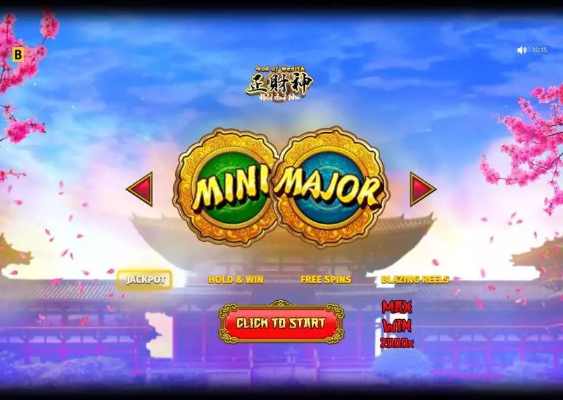 Introduction Screen - God Of Wealth Hold And Win BGaming Slots Game