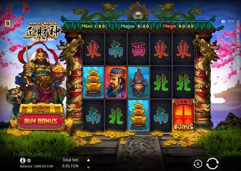 Main Screen Reels - God Of Wealth Hold And Win BGaming Slots Game