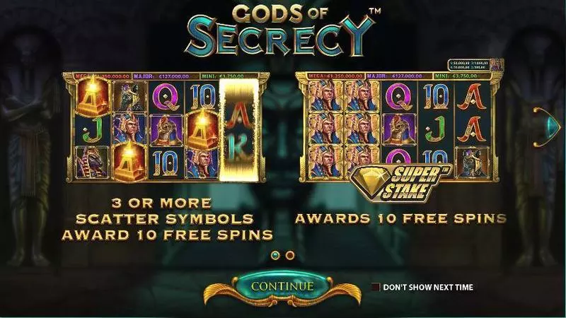 Info and Rules - Gods of Secrecy StakeLogic Slots Game