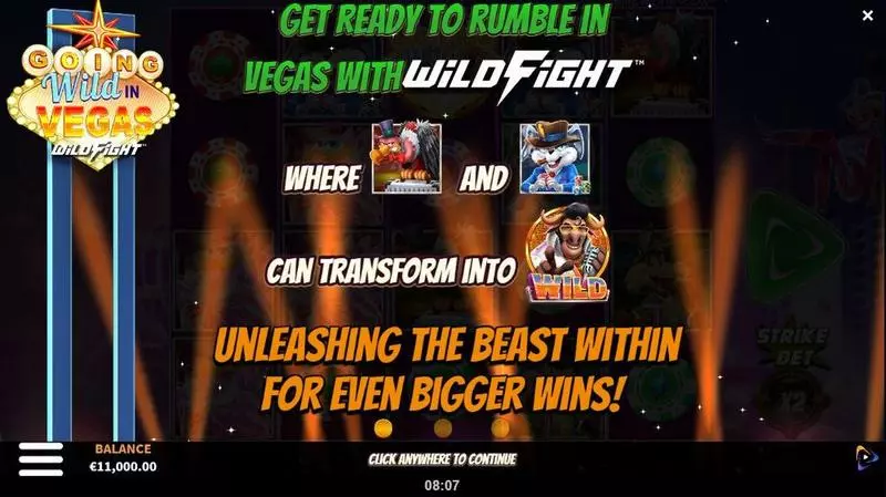 Info and Rules - Going Wild in Vegas Wild Fight ReelPlay Slots Game