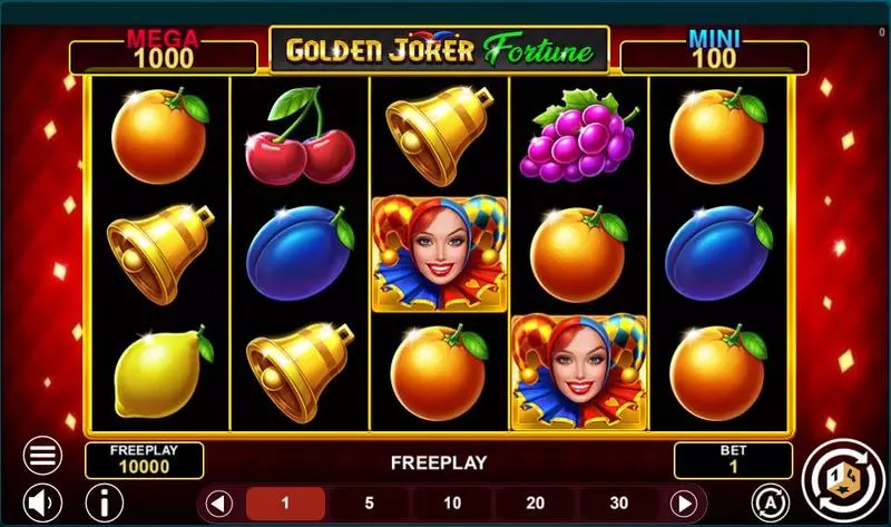 Main Screen Reels - Golden Joker Fortune 1Spin4Win Slots Game