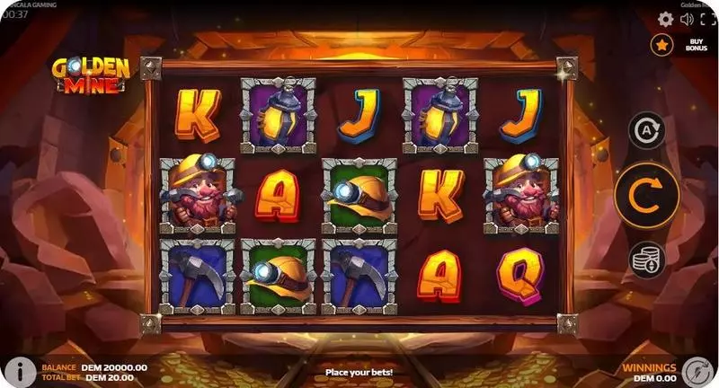 Main Screen Reels - Golden Mine Mancala Gaming Slots Game