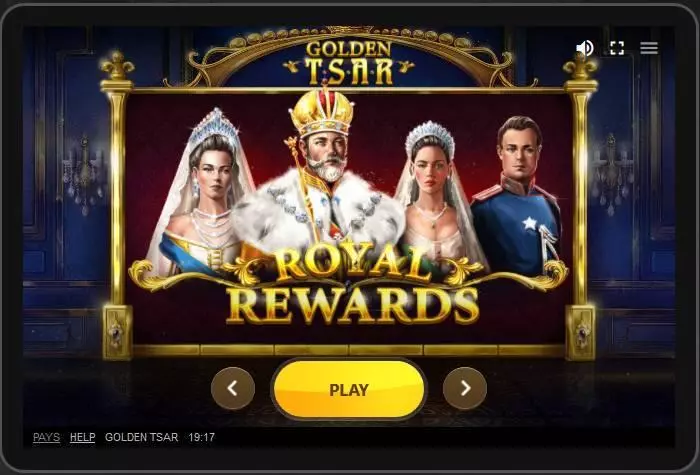 Main Screen Reels - Golden Tsar Red Tiger Gaming Slots Game