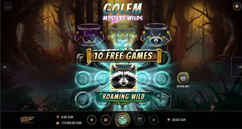 Free Spins Feature - Golem Mystery Wilds BF Games Slots Game