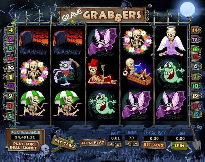 Main Screen Reels - Grave Grabbers Topgame Slots Game