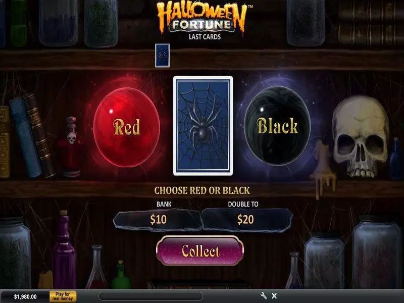 Gamble Screen - Halloween Fortune PlayTech Slots Game