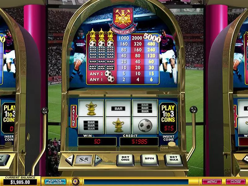 Main Screen Reels - Hammers Casino PlayTech Slots Game