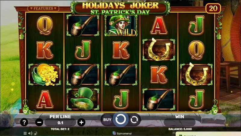 Main Screen Reels - Holidays Joker – St. Patrick’s Day Spinomenal Slots Game