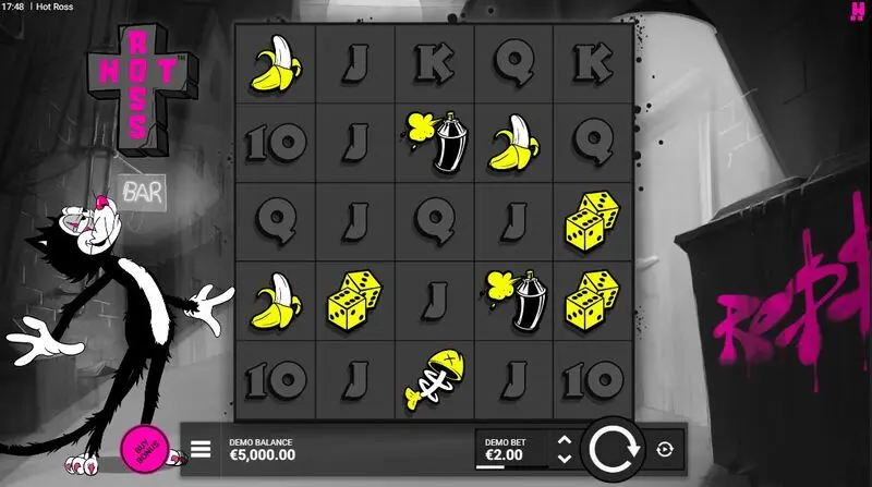 Main Screen Reels - Hot Ross Hacksaw Gaming Slots Game