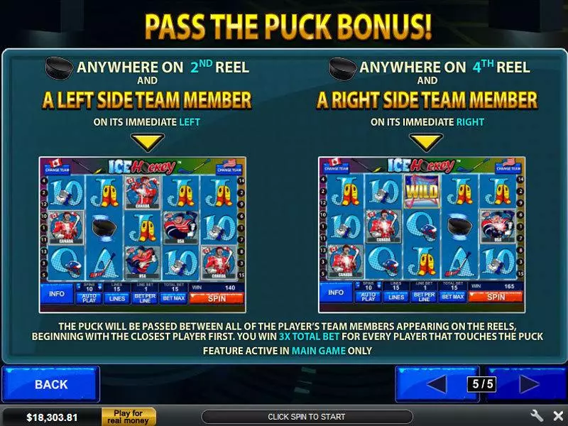 Bonus 3 - Ice Hockey PlayTech Slots Game