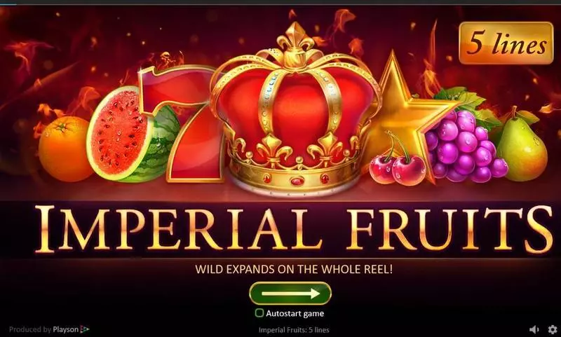 Info and Rules - Imperial Fruits Playson Slots Game