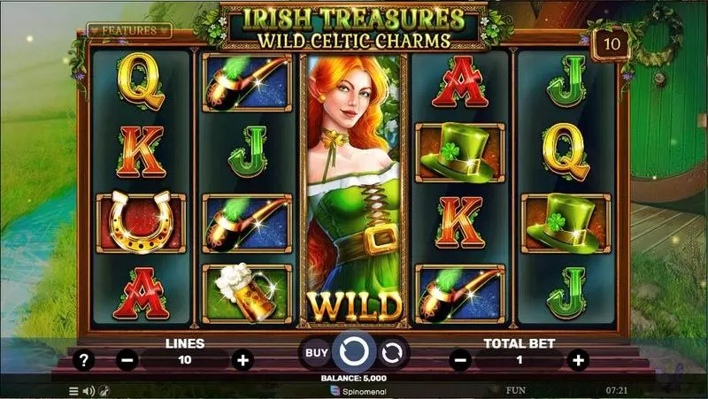 Main Screen Reels - Irish Treasures – Wild Celtic Charms Spinomenal Slots Game
