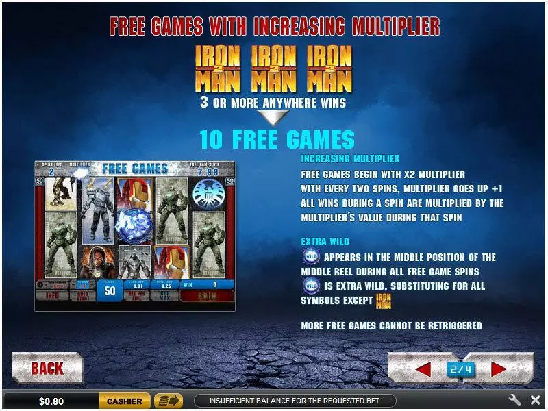 Bonus 1 - Iron Man 2 50 Line PlayTech Slots Game