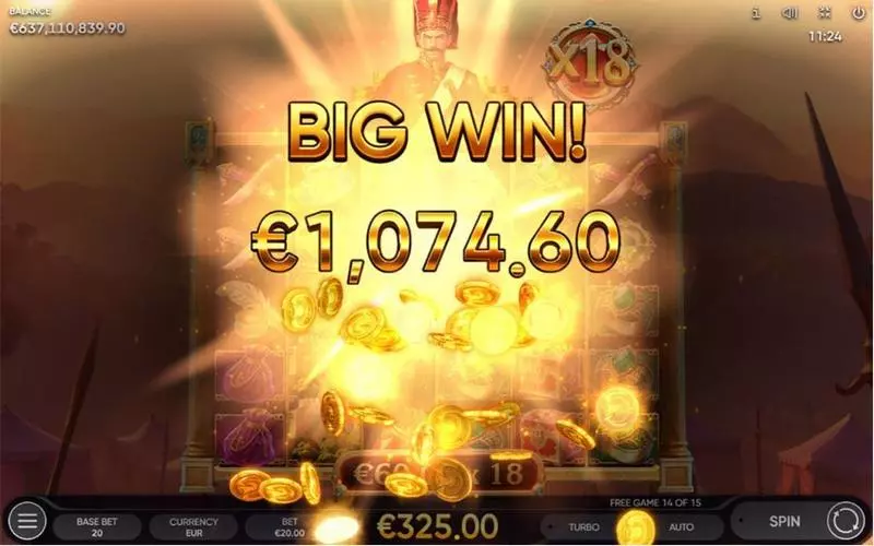 Winning Screenshot - Janissaries Endorphina Slots Game