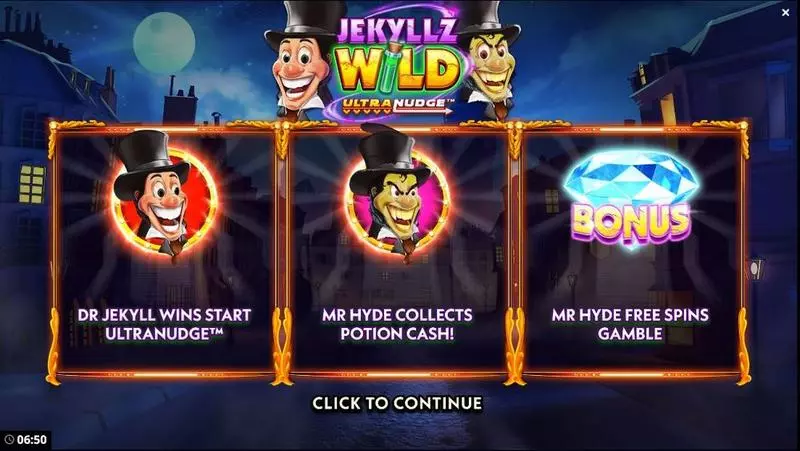 Info and Rules - Jekyllz Wild UltraNudge Bang Bang Games Slots Game