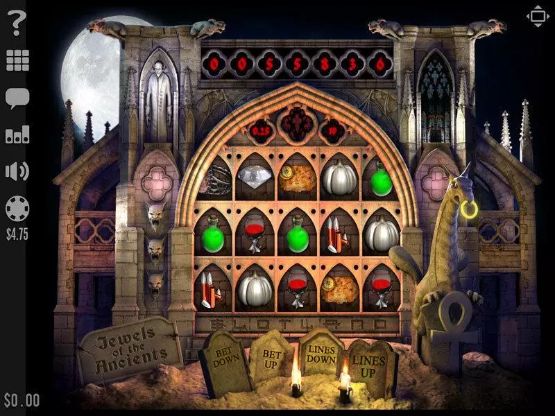 Main Screen Reels - Jewels of the Ancients Slotland Software Slots Game