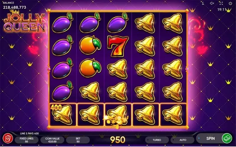 Main Screen Reels - Jolly Queen Endorphina Slots Game