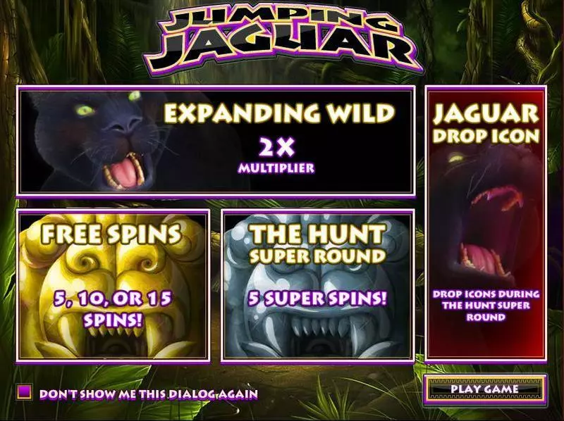 Info and Rules - Jumping Jaguar Rival Slots Game