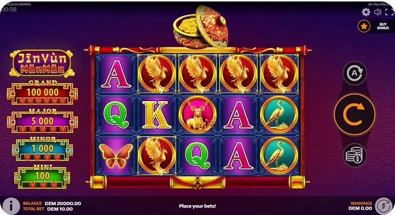 Main Screen Reels - Jīn Yùn Mǎn Mǎn Mancala Gaming Slots Game