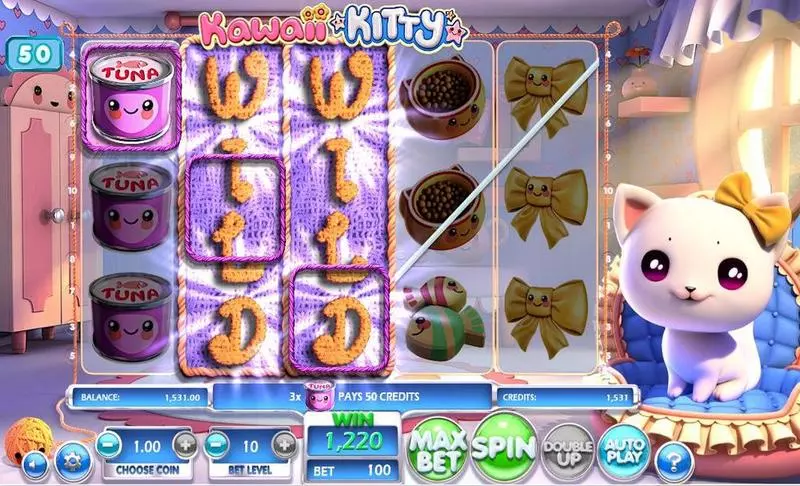 Introduction Screen - Kawaii Kitty BetSoft Slots Game