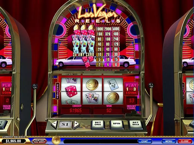 Main Screen Reels - Las Vegas Reels PlayTech Slots Game