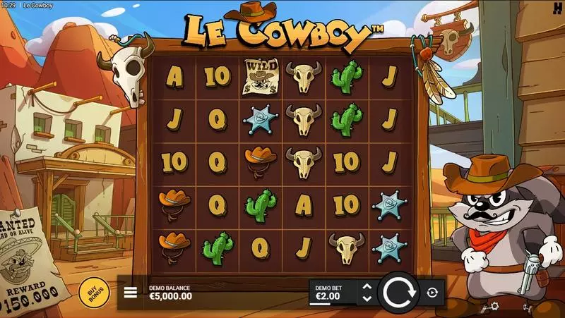 Main Screen Reels - Le Cowboy Hacksaw Gaming Slots Game
