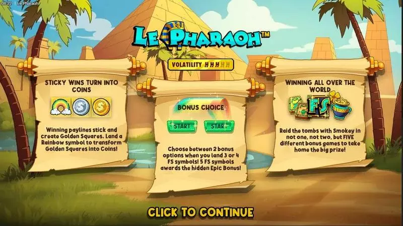 Info and Rules - Le Pharaoh Hacksaw Gaming Slots Game