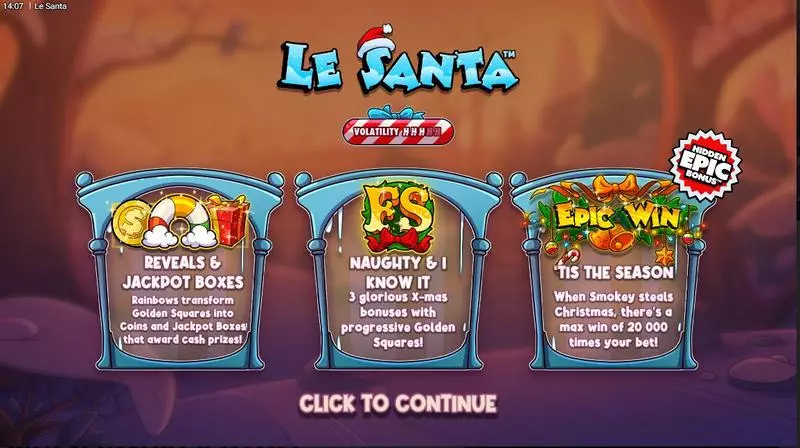 Info and Rules - Le Santa Hacksaw Gaming Slots Game