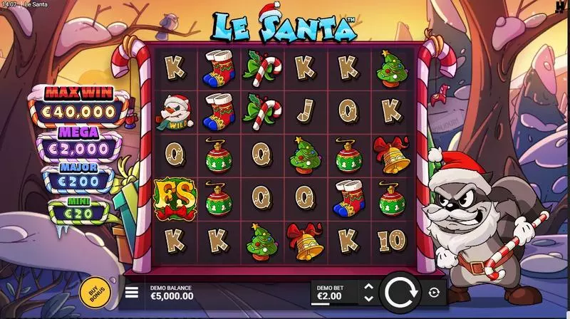 Main Screen Reels - Le Santa Hacksaw Gaming Slots Game