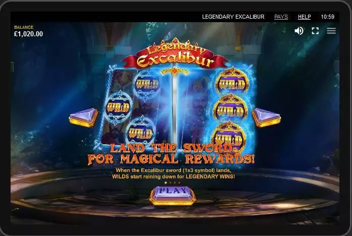 Info and Rules - Legendary Excalibur Red Tiger Gaming Slots Game