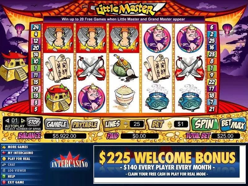 Main Screen Reels - Little Master CryptoLogic Slots Game