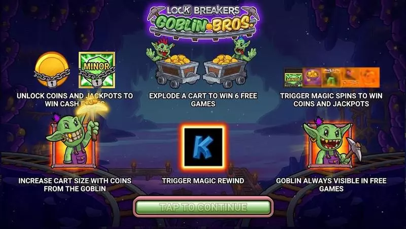 Info and Rules - Lock Breakers – Goblin Bros Greentube Slots Game