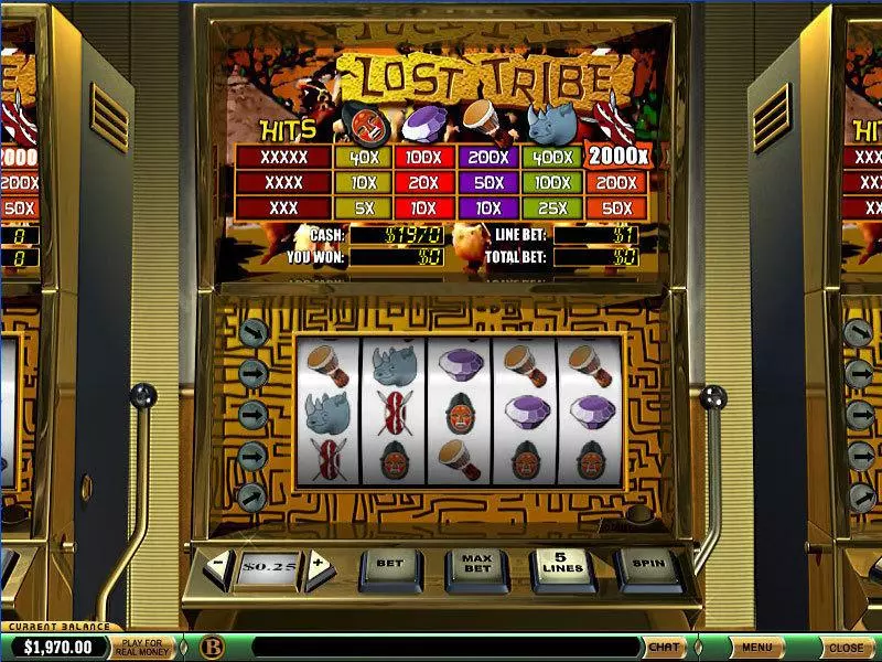 Main Screen Reels - Lost Tribe PlayTech Slots Game