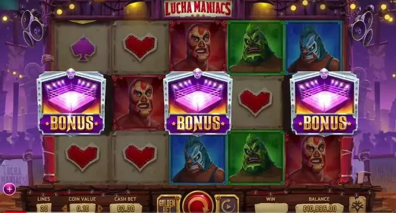 Bonus 1 - Lucha Maniacs Yggdrasil Slots Game