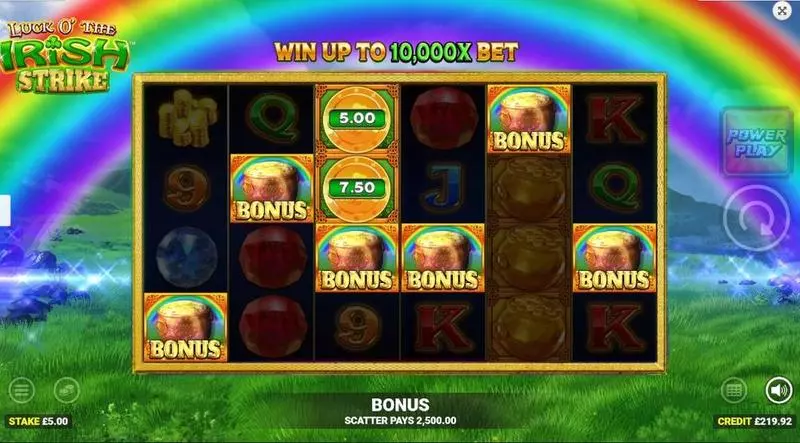 Main Screen Reels - Luck o'the Irish Strike Blueprint Gaming Slots Game