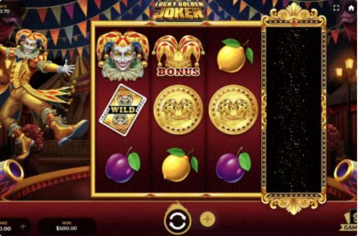 Main Screen Reels - Lucky Golden Joker Dragon Gaming Slots Game