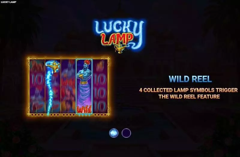 Introduction Screen - Lucky Lamp Wizard Games Slots Game