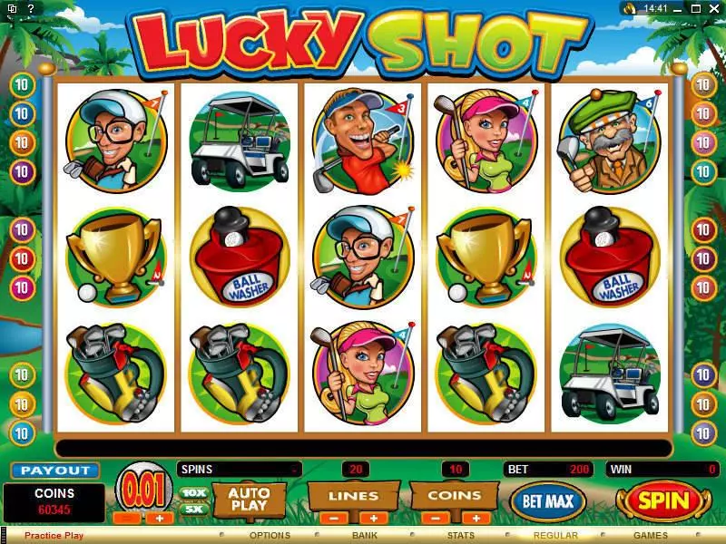 Main Screen Reels - Lucky Shot Microgaming Slots Game