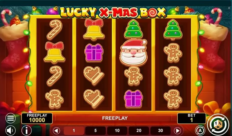 Main Screen Reels - Lucky Xmas Box 1Spin4Win Slots Game