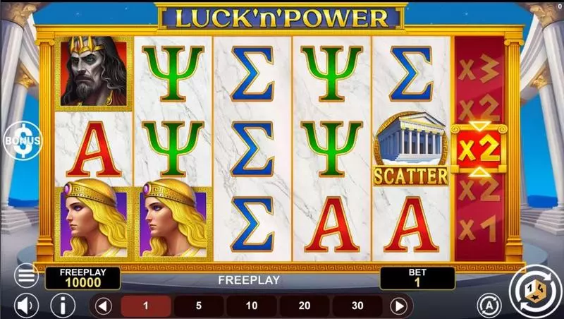Main Screen Reels - Luck’n’Power 1Spin4Win Slots Game